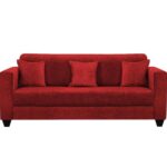 Pearl 3 Seater Maroon Sofa - Image 2