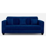 Pearl 3 Seater Dark Blue Sofa - Image 2