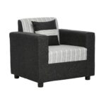 Tulip 5 Seater Black and Grey Sofa - Image 5