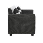 Tulip 5 Seater Black and Grey Sofa - Image 7