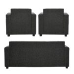 Tulip 5 Seater Black and Grey Sofa - Image 9