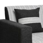 Tulip 5 Seater Black and Grey Sofa - Image 8