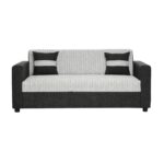 Tulip 5 Seater Black and Grey Sofa - Image 2