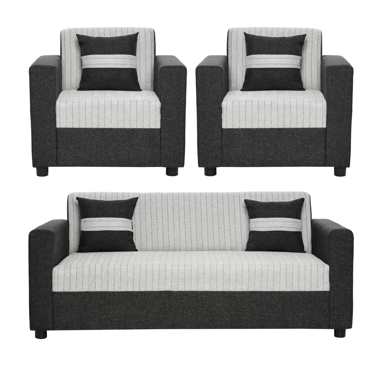 WhatsApp Image 2026-04-02 at 12.59.59 PM (5) Tulip 5 Seater Black and Grey Sofa - Image 1